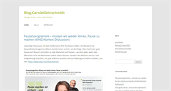 Desktop Screenshot of blog.carolakleinschmidt.de