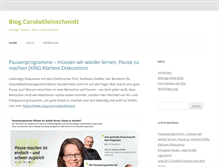 Tablet Screenshot of blog.carolakleinschmidt.de